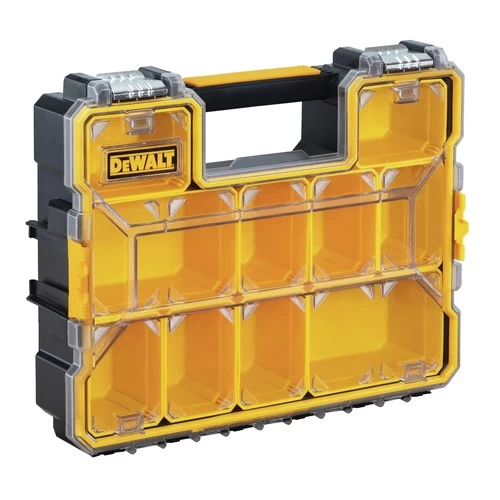 Dewalt DWST14825 14 In. X 17-1/2 In. X 4-1/2 In. Deep Pro Organizer With Metal Latch - Yellow/Clear/Black 3 Dewalt DWST14825 14 In. X 17-1/2 In. X 4-1/2 In. Deep Pro Organizer With Metal Latch - Yellow/Clear/Black - Image 3
