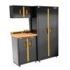 Dewalt DWST24101 4-Piece 63 In. Welded Storage Suite With 2-Door Base Cabinet And Wood Top