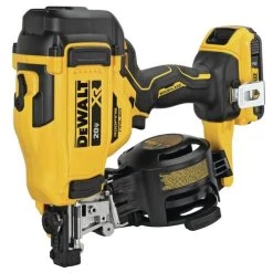 Factory Reconditioned Dewalt DCN45RND1R 20V MAX Brushless Lithium-Ion 15 Degree Cordless Coil Roofing Nailer Kit (2 Ah) -Tool Store dewrdcn45rnd1r c