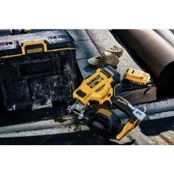 Factory Reconditioned Dewalt DCN45RND1R 20V MAX Brushless Lithium-Ion 15 Degree Cordless Coil Roofing Nailer Kit (2 Ah) -Tool Store dewrdcn45rnd1r p
