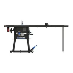 Delta 36-5152T2 15 Amp 52 In. Contractor Table Saw With Cast Extensions