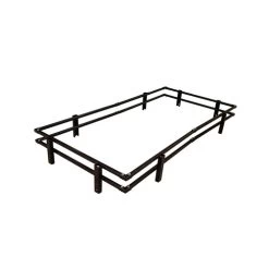 Detail K2 MFT4X8RK 4 Ft. X 8 Ft. UV Black Powder Coated Open Rail Kit For MFT4X8 Folding Trailer