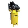 EMAX ESP05V080I1 5 HP 80 Gal. 2-Stage Single Phase Solid Cast Iron Industrial Inline Pressure Lubricated Pump Plus SILENT AIR Compressor