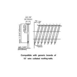 Freeman PCN450 15-Degree Coil Roofing Nailer -Tool Store fmnnpcn450 e
