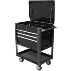 Homak BK06032000 35 In. Professional 4-Drawer Service Cart - Black
