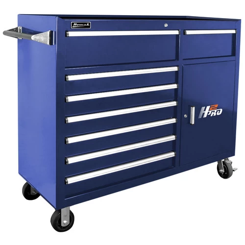 Homak BL04056082 56 In. H2Pro 8 Drawer With 2 Drawer Comp Roller (Blue) 1 Homak BL04056082 56 In. H2Pro 8 Drawer With 2 Drawer Comp Roller (Blue)