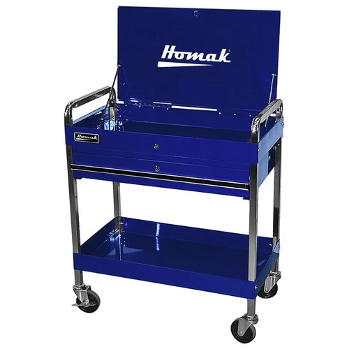 Homak BL05500190 32 In. Professional 1-Drawer Service Cart - Blue 1 Homak BL05500190 32 In. Professional 1-Drawer Service Cart - Blue