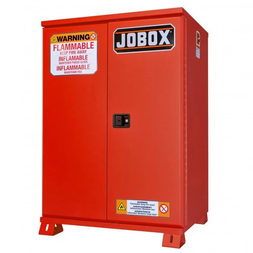 JOBOX 1-850610 12 Gallon Heavy-Duty Safety Cabinet (Red) 1 JOBOX 1-850610 12 Gallon Heavy-Duty Safety Cabinet (Red)