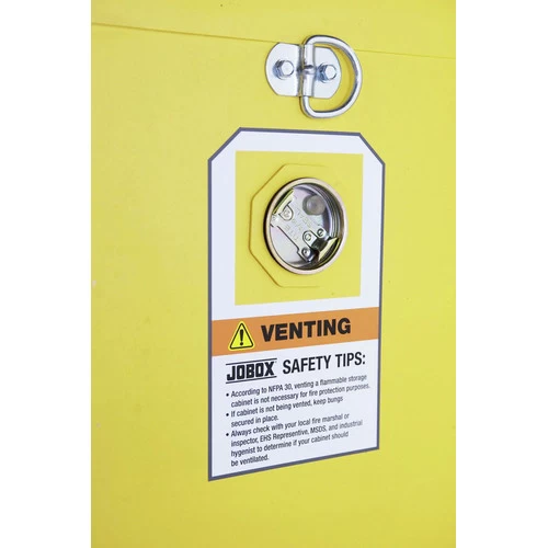 JOBOX 1-853990 30 Gallon Heavy-Duty Safety Cabinet (Yellow) 5 JOBOX 1-853990 30 Gallon Heavy-Duty Safety Cabinet (Yellow) - Image 5
