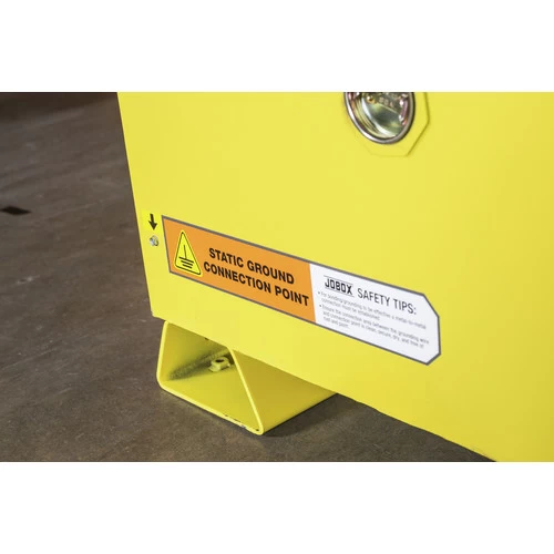 JOBOX 1-856990 45 Gallon Heavy-Duty Safety Cabinet (Yellow) 2 JOBOX 1-856990 45 Gallon Heavy-Duty Safety Cabinet (Yellow) - Image 2