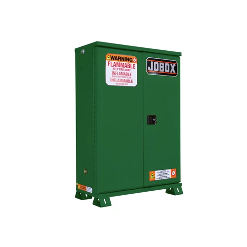 JOBOX 1-857670 45 Gallon Heavy-Duty Self-Closing Safety Cabinet (Green) 2 JOBOX 1-857670 45 Gallon Heavy-Duty Self-Closing Safety Cabinet (Green) - Image 2