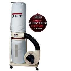 JET DC-1200VX-BK3 Vortex 230V/460V 2HP Three-Phase Dust Collector With 30-Micron Bag Filter Kit
