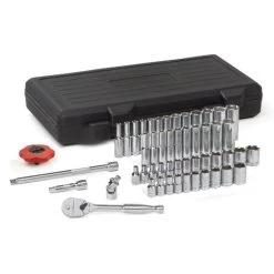 GearWrench 80300 51-Piece 6-Point SAE/Metric 1/4 In. Drive Socket Set