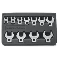 GearWrench 81908 11-Piece 3/8 In. Drive SAE Crowfoot Non-Ratcheting Wrench Set