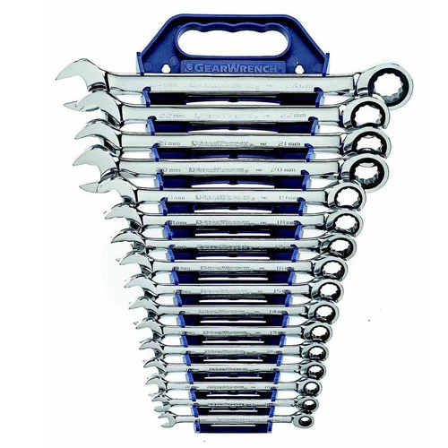 GearWrench 9416 16-Piece 12-Point Metric Combo Ratcheting Wrench Set 2 GearWrench 9416 16-Piece 12-Point Metric Combo Ratcheting Wrench Set - Image 2