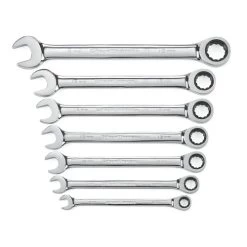 GearWrench 9417 7-Piece Standard Metric Combination Ratcheting Wrench Set