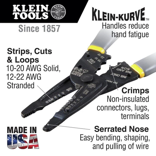 Klein Tools 1009 Long-Nose Wire Stripper Multi Tool 5 Klein Tools 1009 Long-Nose Wire Stripper Multi Tool - Image 5