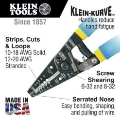 Klein Tools 11055 Solid And Stranded Copper Wire Stripper And Cutter -Tool Store klnn11055 a