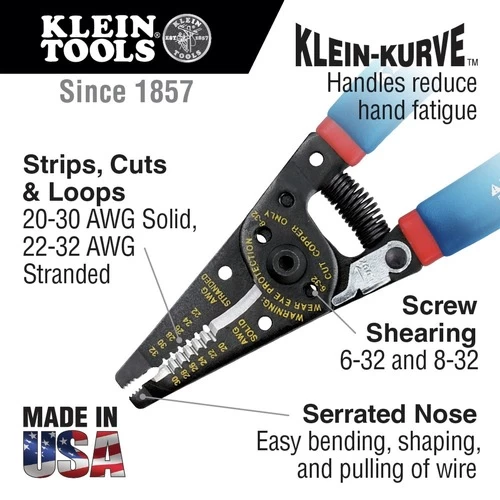Klein Tools 11057 Klein-Kurve Wire Stripper And Cutter 2 Klein Tools 11057 Klein-Kurve Wire Stripper And Cutter - Image 2