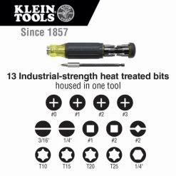 Klein Tools 32303 14-in-1 Multi-Bit Adjustable Length Screwdriver -Tool Store klnn32303 b