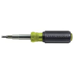 Klein Tools 32527 Multi-Bit Screwdriver / Nut Driver, 11-in-1 With Phillips, Slotted, Square, And Schrader Bits And Nut Drivers