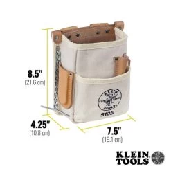 Klein Tools 5125 5-Pocket Canvas And Leather Tool Pouch -Tool Store klnn5125 b