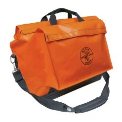 Klein Tools 5181ORA Vinyl Tool Equipment Bag - Large, Orange