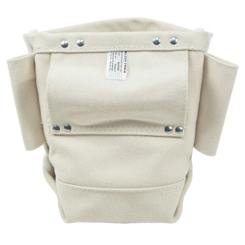 Klein Tools 5416TSR 5 In. X 10 In. X 9 In. Canvas Bolt Bag With Drain Holes - Natural 4 Klein Tools 5416TSR 5 In. X 10 In. X 9 In. Canvas Bolt Bag With Drain Holes - Natural - Image 4