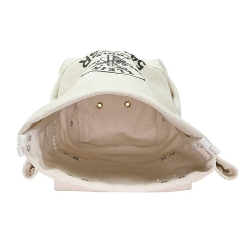 Klein Tools 5416TSR 5 In. X 10 In. X 9 In. Canvas Bolt Bag With Drain Holes - Natural 5 Klein Tools 5416TSR 5 In. X 10 In. X 9 In. Canvas Bolt Bag With Drain Holes - Natural - Image 5
