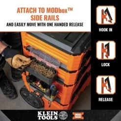 Klein Tools 54815MB MODbox Parts Bin Rail Attachment 18 Klein Tools 54815MB MODbox Parts Bin Rail Attachment -Tool Store klnn54815mb b