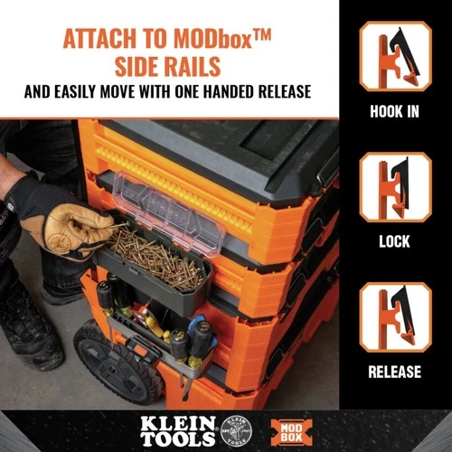 Klein Tools 54815MB MODbox Parts Bin Rail Attachment 3 Klein Tools 54815MB MODbox Parts Bin Rail Attachment - Image 3