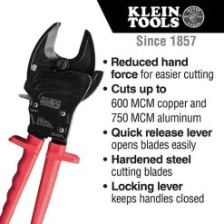 Klein Tools 63711 Wire Cable Cutter With Open Front Loading Jaws -Tool Store klnn63711 g