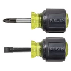 Klein Tools 85071 2-Piece Stubby Slotted And Phillips Screwdriver Set