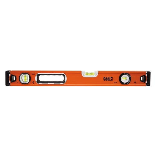Klein Tools 935L 3-Vial 24 In. Bubble Level - High Visibility, Orange 4 Klein Tools 935L 3-Vial 24 In. Bubble Level - High Visibility, Orange - Image 4