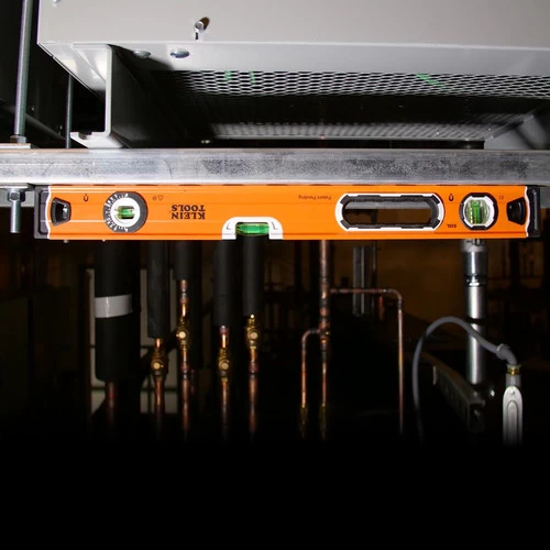 Klein Tools 935L 3-Vial 24 In. Bubble Level - High Visibility, Orange 9 Klein Tools 935L 3-Vial 24 In. Bubble Level - High Visibility, Orange - Image 9