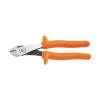Klein Tools D248-8-INS 8 In. Angled Head Insulated High-Leverage Diagonal Cutting Pliers