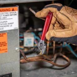 Klein Tools D506-4 4 In. Plastic Dipped Adjustable Wrench - Transparent Red Handle -Tool Store klnnd506 4 j