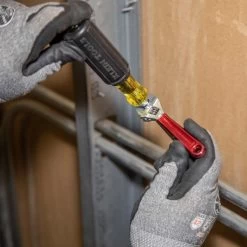 Klein Tools D506-4 4 In. Plastic Dipped Adjustable Wrench - Transparent Red Handle -Tool Store klnnd506 4 l