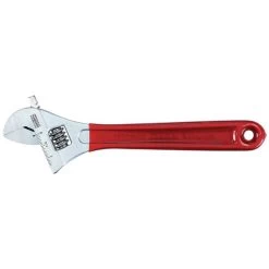 Klein Tools D507-10 10 In. Extra Capacity Adjustable Wrench - Transparent Red Handle -Tool Store klnnd507 10 a