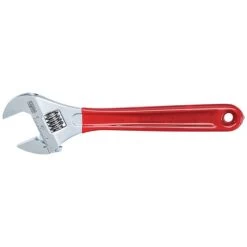 Klein Tools D507-10 10 In. Extra Capacity Adjustable Wrench - Transparent Red Handle -Tool Store klnnd507 10 b