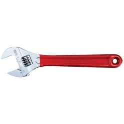 Klein Tools D507-12 12 In. Extra Capacity Adjustable Wrench - Transparent Red Handle -Tool Store klnnd507 12 b