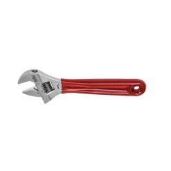 Klein Tools D507-6 6-1/2 In. Extra Capacity Adjustable Wrench - Transparent Red Handle -Tool Store klnnd507 6