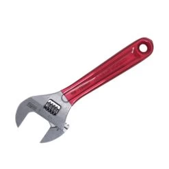 Klein Tools D507-6 6-1/2 In. Extra Capacity Adjustable Wrench - Transparent Red Handle -Tool Store klnnd507 6 c