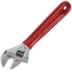 Klein Tools D507-6 6-1/2 In. Extra Capacity Adjustable Wrench - Transparent Red Handle