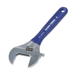 Klein Tools D509-8 8 In. Extra-Wide Jaw Adjustable Wrench - Blue Handle -Tool Store klnnd509 8 a