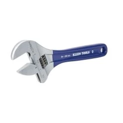 Klein Tools D509-8 8 In. Extra-Wide Jaw Adjustable Wrench - Blue Handle -Tool Store klnnd509 8 b