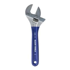 Klein Tools D509-8 8 In. Extra-Wide Jaw Adjustable Wrench - Blue Handle -Tool Store klnnd509 8 c
