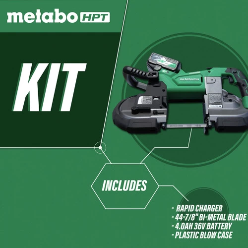Metabo HPT CB3612DAM 36V MultiVolt Brushless Lithium-Ion Cordless Deep Cut Band Saw Kit (4 Ah) 2 Metabo HPT CB3612DAM 36V MultiVolt Brushless Lithium-Ion Cordless Deep Cut Band Saw Kit (4 Ah) - Image 2
