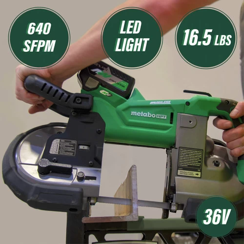 Metabo HPT CB3612DAM 36V MultiVolt Brushless Lithium-Ion Cordless Deep Cut Band Saw Kit (4 Ah) 4 Metabo HPT CB3612DAM 36V MultiVolt Brushless Lithium-Ion Cordless Deep Cut Band Saw Kit (4 Ah) - Image 4