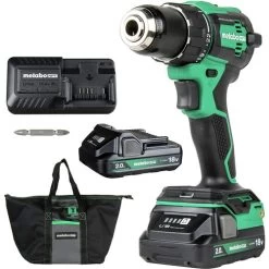 Metabo HPT DV18DEXM 18V MultiVolt Brushless Lithium-Ion Cordless Hammer Drill Kit With 2 Batteries (2 Ah)